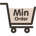 Icon of shopping cart showing Minimum Order